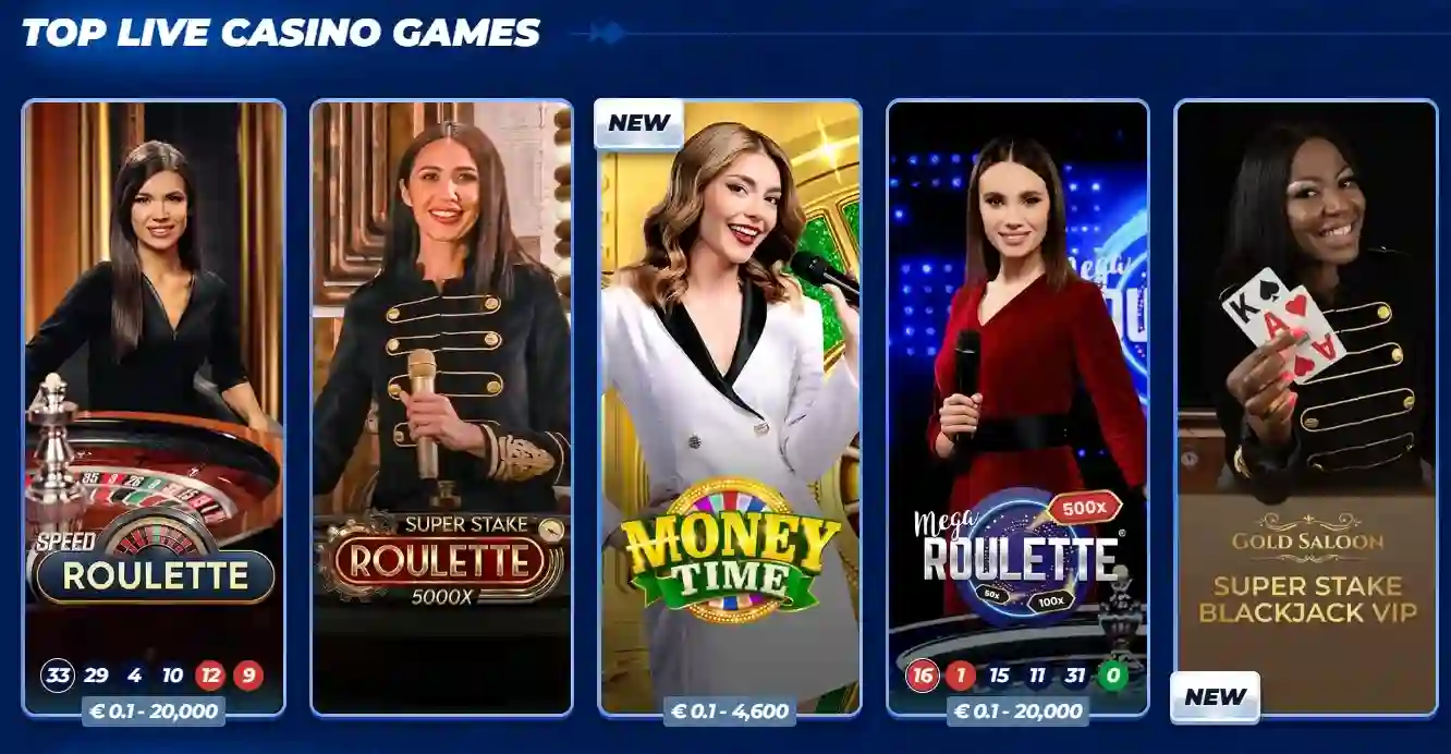 BassBet Live Casino Speed Roulette Money Time Mega Roulette Blackjack VIP