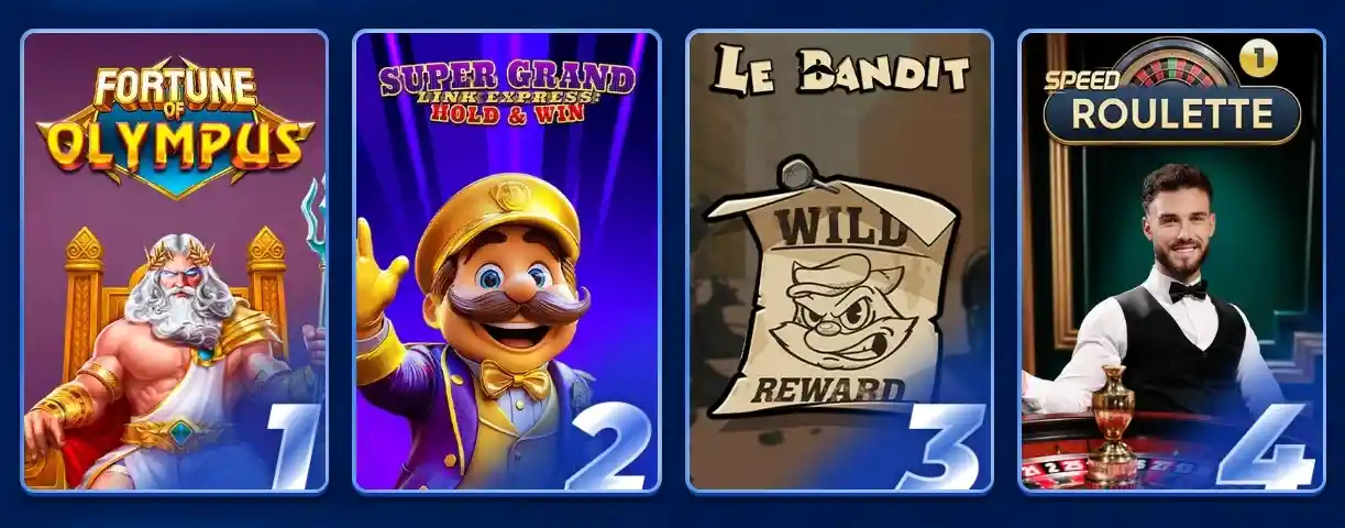 BassBet beliebte Slots Fortune of Olympus Super Grand Le Bandit Speed Roulette